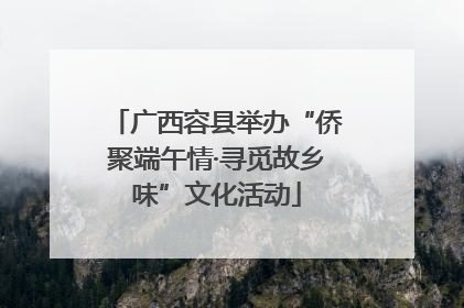 广西容县举办“侨聚端午情·寻觅故乡味”文化活动