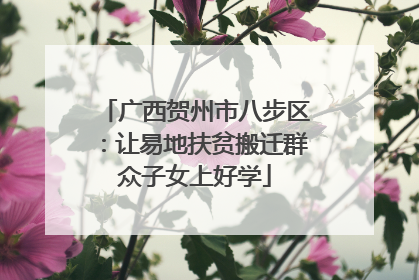 广西贺州市八步区：让易地扶贫搬迁群众子女上好学