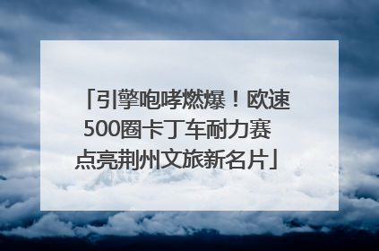 引擎咆哮燃爆！欧速500圈卡丁车耐力赛点亮荆州文旅新名片