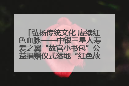 弘扬传统文化 赓续红色血脉——中银三星人寿爱之翼“故宫小书包”公益捐赠仪式落地“红色故都”江西瑞金