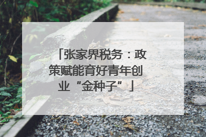 张家界税务：政策赋能育好青年创业“金种子”