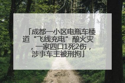 成都一小区电瓶车楼道“飞线充电”酿火灾，一家四口1死2伤，涉事车主被刑拘