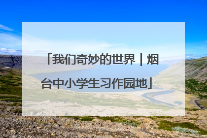我们奇妙的世界｜烟台中小学生习作园地