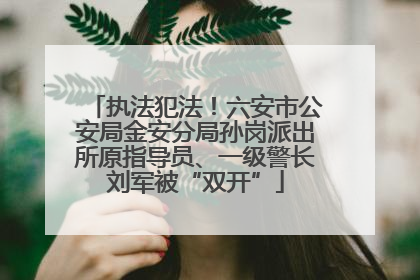 执法犯法！六安市公安局金安分局孙岗派出所原指导员、一级警长刘军被“双开”