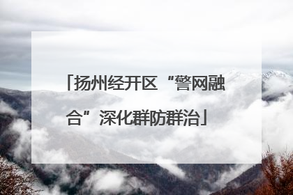 扬州经开区“警网融合”深化群防群治