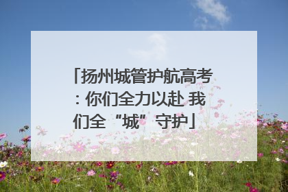 扬州城管护航高考：你们全力以赴 我们全“城”守护