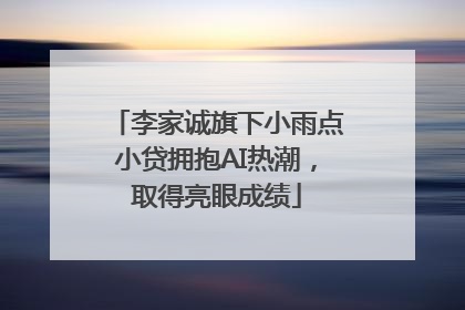 李家诚旗下小雨点小贷拥抱AI热潮，取得亮眼成绩