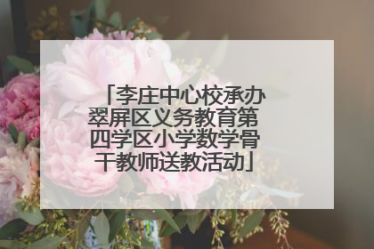 李庄中心校承办翠屏区义务教育第四学区小学数学骨干教师送教活动