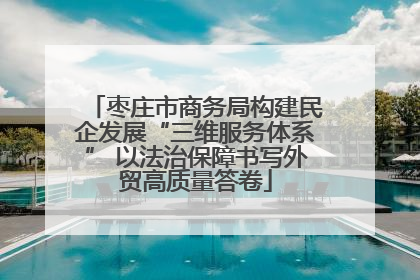 枣庄市商务局构建民企发展“三维服务体系” 以法治保障书写外贸高质量答卷
