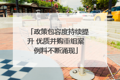 政策包容度持续提升 优质并购重组案例料不断涌现