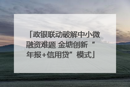 政银联动破解中小微融资难题 金塘创新“年报+信用贷”模式