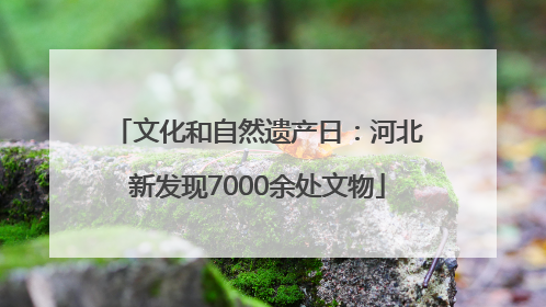 文化和自然遗产日：河北新发现7000余处文物