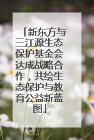 新东方与三江源生态保护基金会达成战略合作，共绘生态保护与教育公益新蓝图