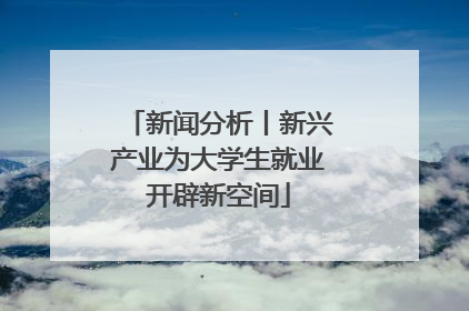 新闻分析丨新兴产业为大学生就业开辟新空间