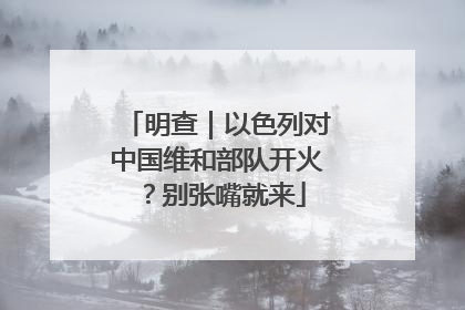 明查｜以色列对中国维和部队开火？别张嘴就来