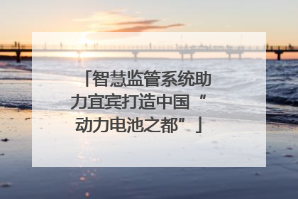 智慧监管系统助力宜宾打造中国“动力电池之都”