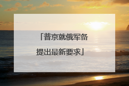 普京就俄军备提出最新要求