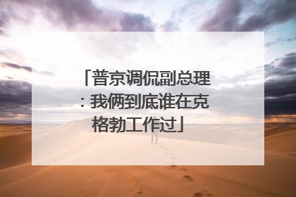普京调侃副总理：我俩到底谁在克格勃工作过