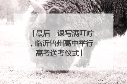 最后一课写满叮咛，临沂鲁州高中举行高考送考仪式