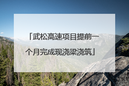 武松高速项目提前一个月完成现浇梁浇筑