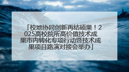 校地协同创新再结硕果！2025高校院所高价值技术成果市内转化专项行动暨技术成果项目路演对接会举办