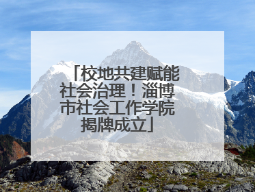 校地共建赋能社会治理！淄博市社会工作学院揭牌成立