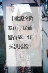 桃源突降暴雨，民辅警奋战一线抗洪抢险！