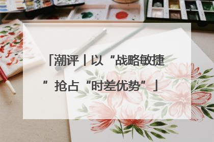 潮评丨以“战略敏捷”抢占“时差优势”