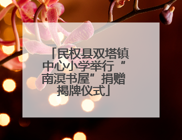 民权县双塔镇中心小学举行“南溟书屋”捐赠揭牌仪式