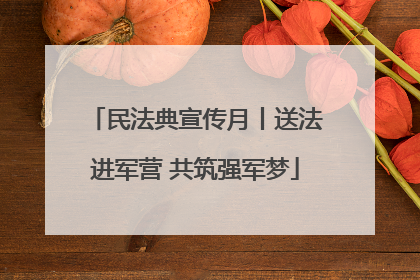民法典宣传月丨送法进军营 共筑强军梦