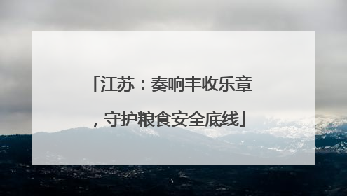 江苏：奏响丰收乐章，守护粮食安全底线