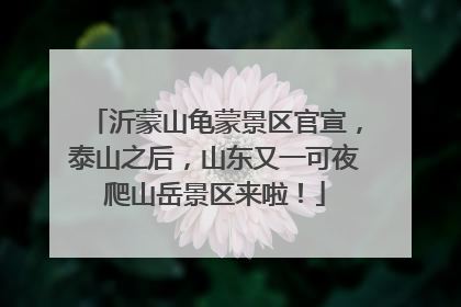 沂蒙山龟蒙景区官宣，泰山之后，山东又一可夜爬山岳景区来啦！