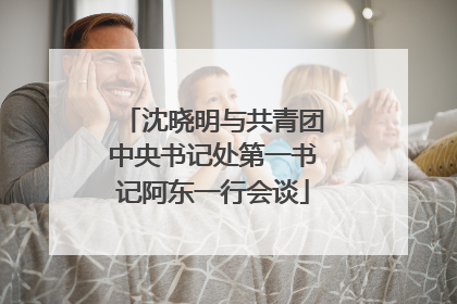 沈晓明与共青团中央书记处第一书记阿东一行会谈