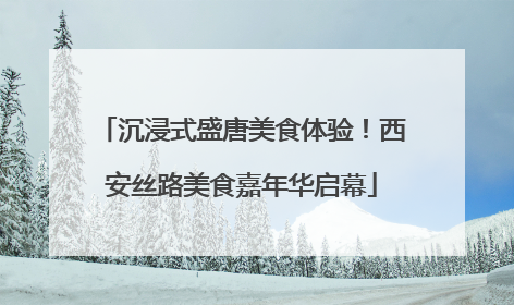 沉浸式盛唐美食体验！西安丝路美食嘉年华启幕