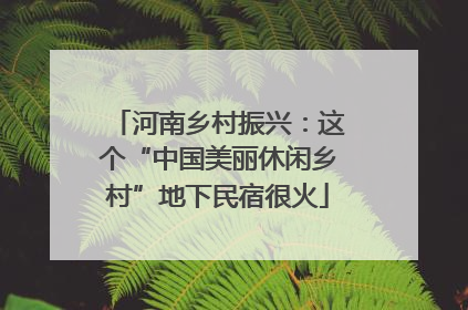 河南乡村振兴：这个“中国美丽休闲乡村”地下民宿很火