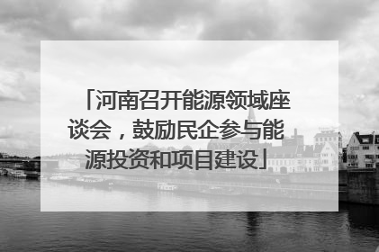 河南召开能源领域座谈会，鼓励民企参与能源投资和项目建设