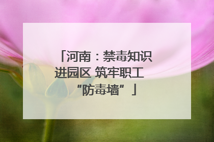 河南：禁毒知识进园区 筑牢职工“防毒墙”