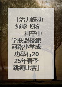 活力跃动 绳彩飞扬——利辛中学联盟校淝河路小学成功举行2025年春季跳绳比赛