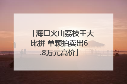 海口火山荔枝王大比拼 单颗拍卖出6.8万元高价
