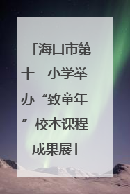 海口市第十一小学举办“致童年”校本课程成果展