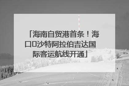 海南自贸港首条！海口⇌沙特阿拉伯吉达国际客运航线开通