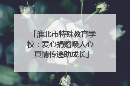 淮北市特殊教育学校：爱心捐赠暖人心 真情传递助成长