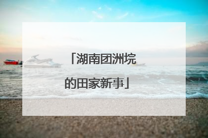 湖南团洲垸的田家新事