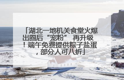 湖北一地机关食堂火爆出圈后“宠粉” 再升级！端午免费提供粽子盐蛋，部分人可八折
