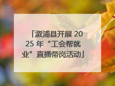 溆浦县开展 2025 年“工会帮就业”直播带岗活动