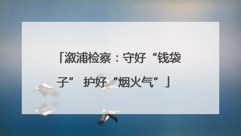 溆浦检察：守好“钱袋子” 护好“烟火气”