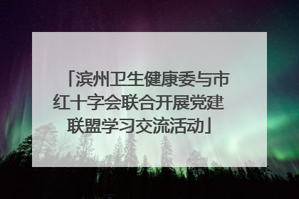 滨州卫生健康委与市红十字会联合开展党建联盟学习交流活动
