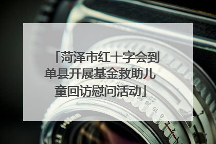 菏泽市红十字会到单县开展基金救助儿童回访慰问活动