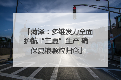 菏泽：多维发力全面护航“三夏”生产 确保夏粮颗粒归仓