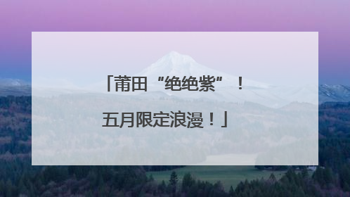 莆田“绝绝紫”！五月限定浪漫！